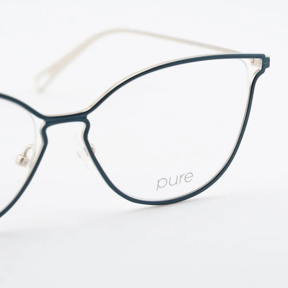 AIRLOCK 5000 320 Eyeglasses Teal/Gold 54mm Cat Eye Frame